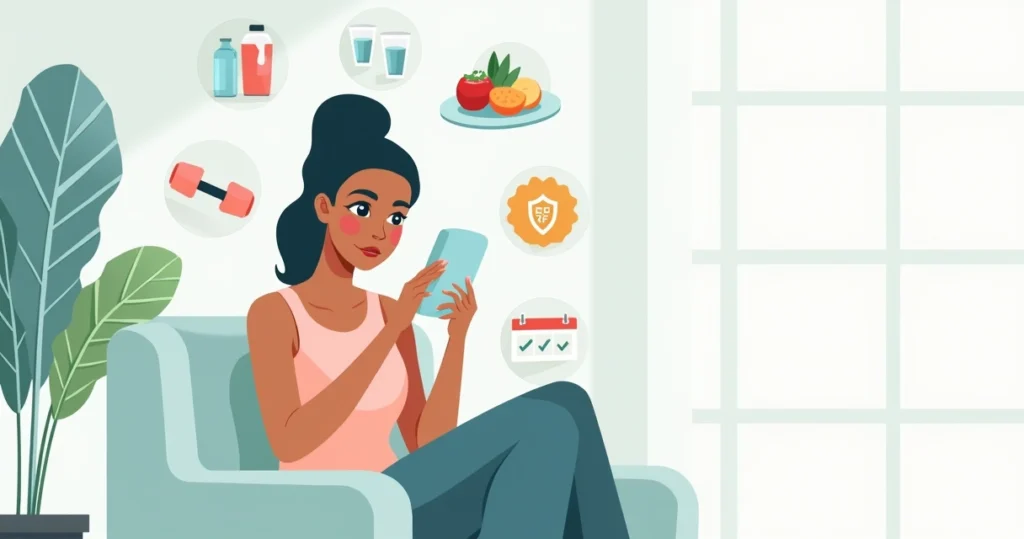 Mulher cuidando da pele em casa após procedimento estético