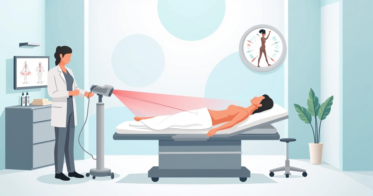 Ilustração de tratamento corporal com endolaser