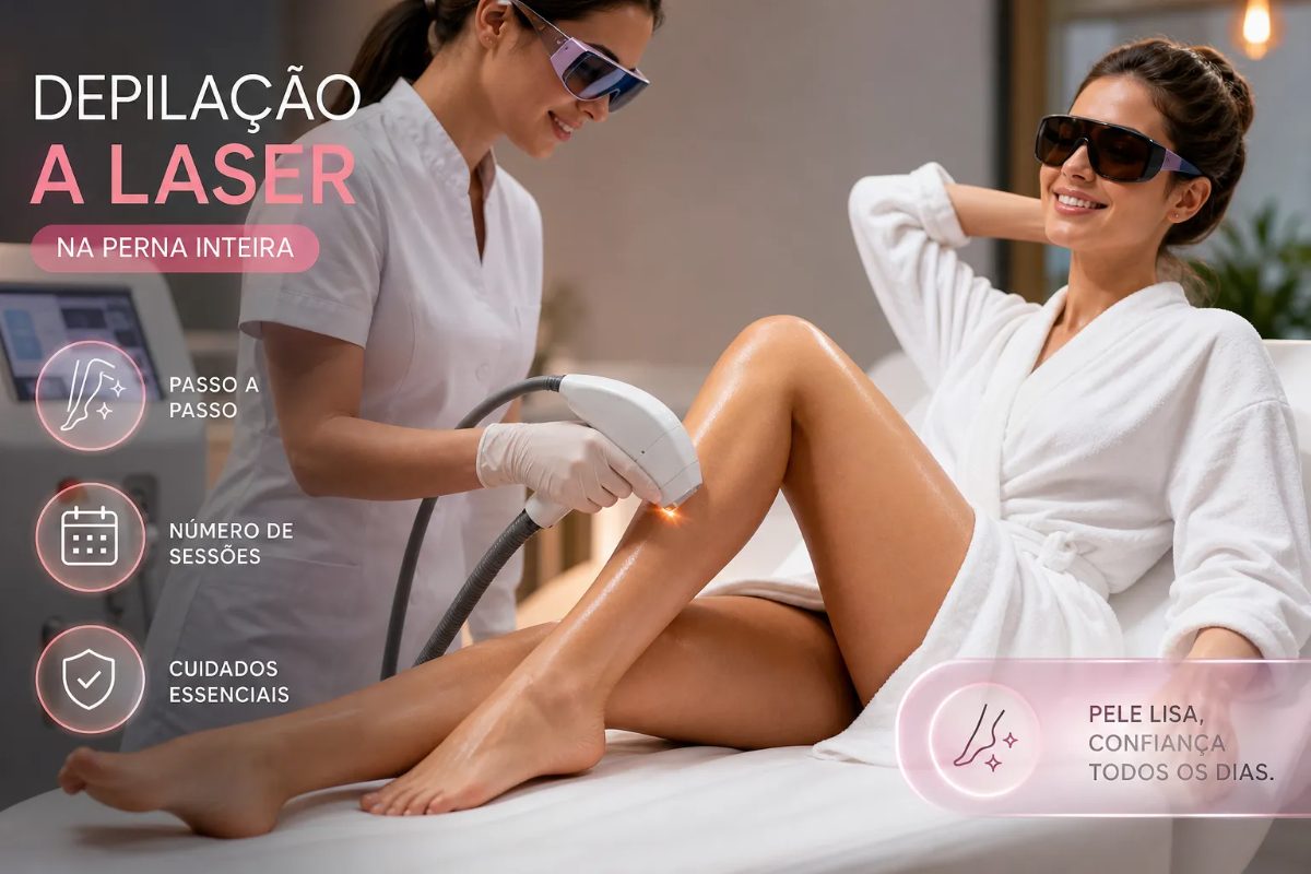 Como é feita a depilação a laser na perna inteira: passo a passo, número de sessões e cuidados
