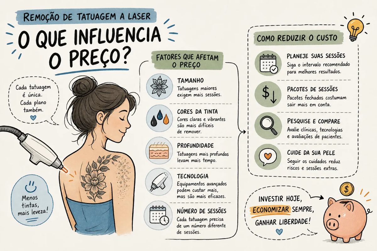 Fatores que determinam o preço da remoção de tatuagem a laser e como reduzir o custo